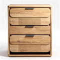 Cómoda de madera con tres cajones de 40 x 40 x 70cm en color natural