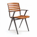 silla plegable de madera y metal para exterior 45 x 55 x 85cm